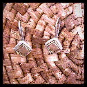 COPY - 🎁Sterling Silver 925 TriColor Square Hang Earrings $4 or FREE GWP!